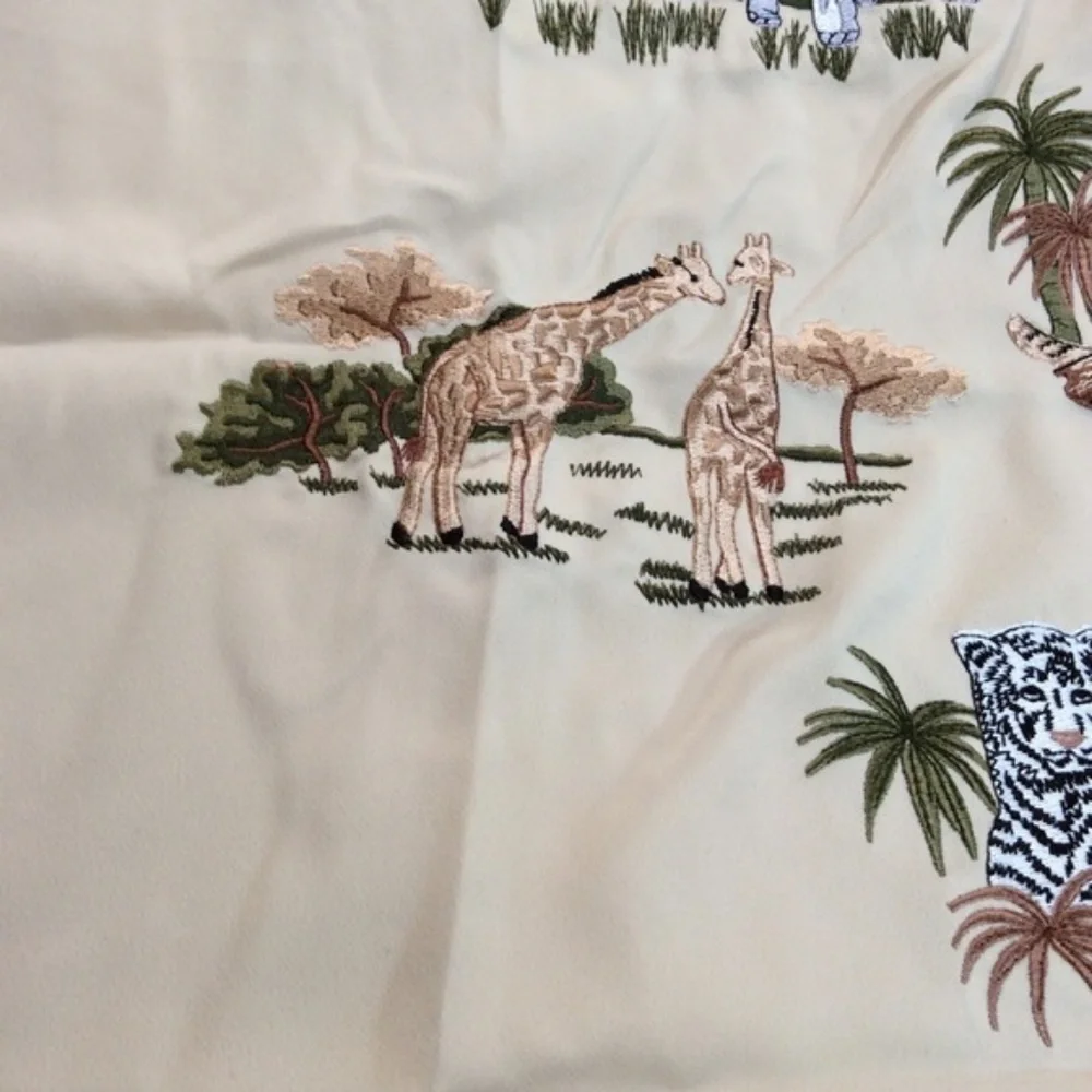 Bon Worth | Embroidered Animals on Tan Sleeve Desert Nature Safari - Picture 5 of 9